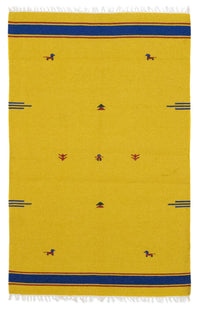 Alfombra Kelim - Tendencia - 180 x 120 cm - amarillo