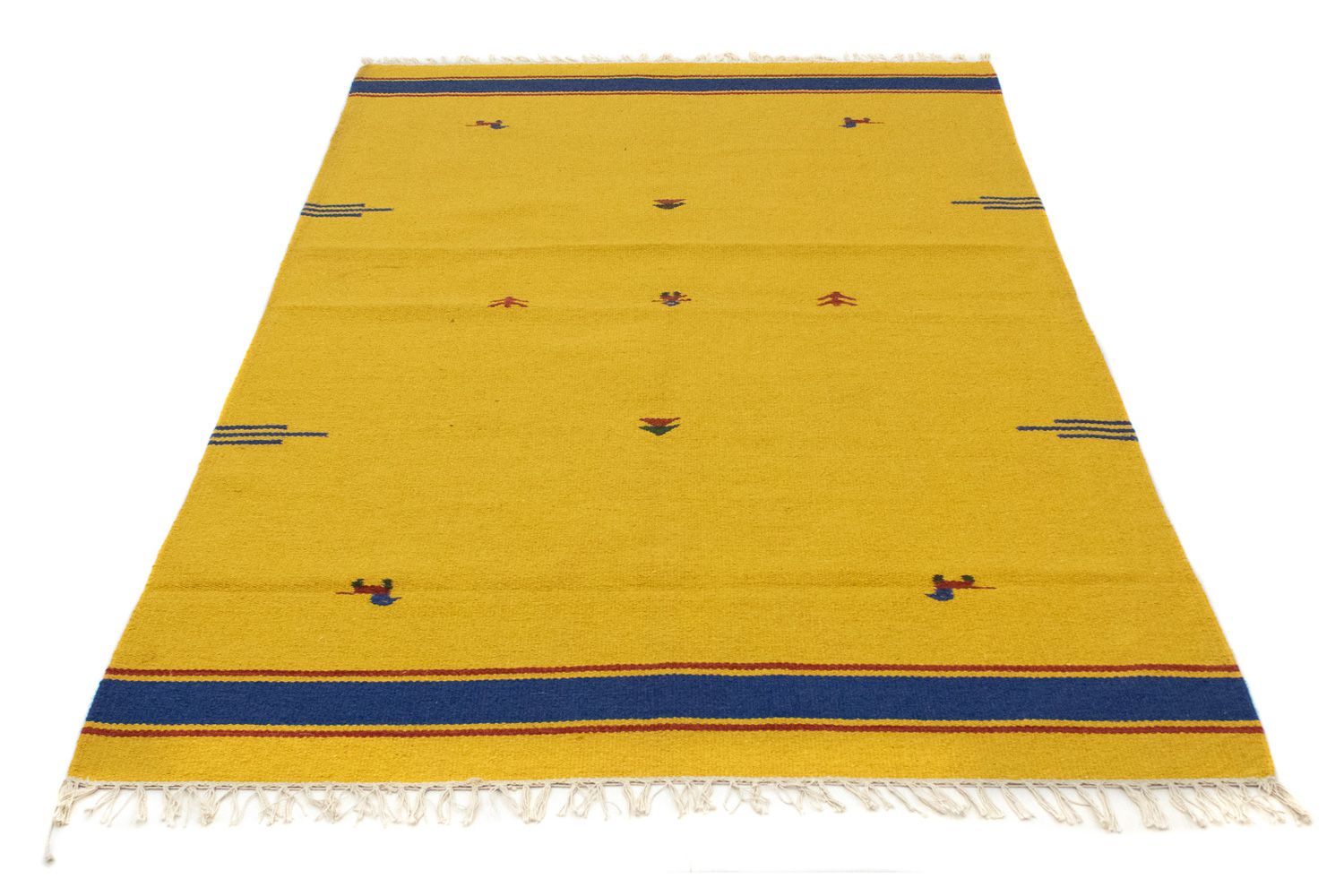 Alfombra Kelim - Tendencia - 180 x 120 cm - amarillo