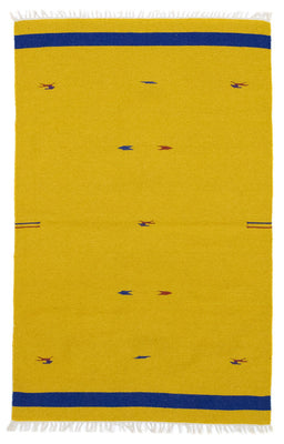 Alfombra Kelim - Tendencia - 180 x 120 cm - amarillo