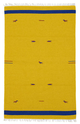Alfombra Kelim - Tendencia - 180 x 120 cm - amarillo