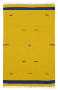 Alfombra Kelim - Tendencia - 180 x 120 cm - amarillo