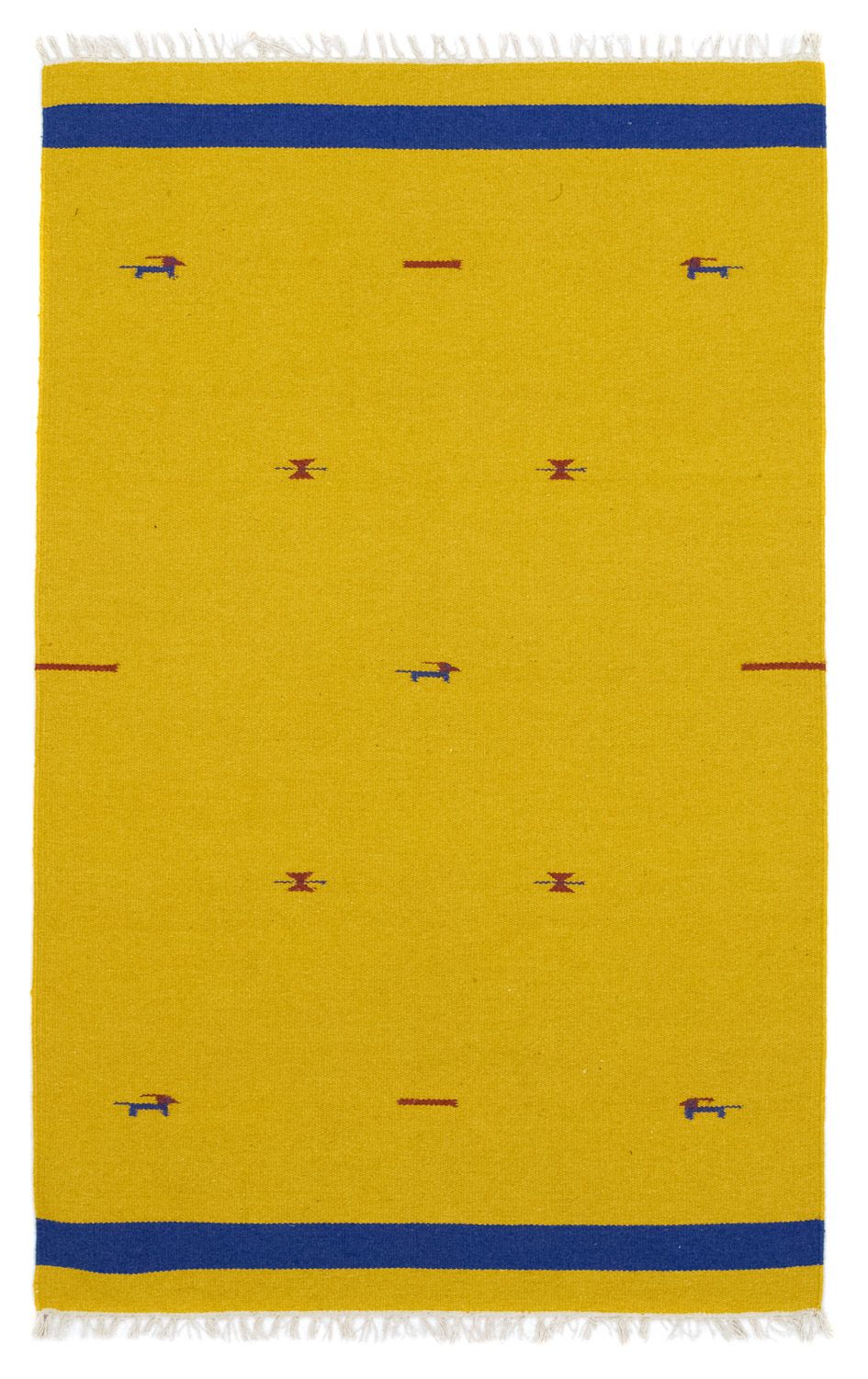 Alfombra Kelim - Tendencia - 180 x 120 cm - amarillo