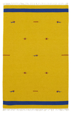 Alfombra Kelim - Tendencia - 180 x 120 cm - amarillo