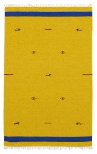 Alfombra Kelim - Tendencia - 180 x 120 cm - amarillo