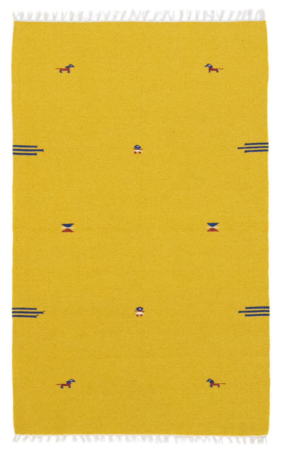Alfombra Kelim - Tendencia - 180 x 120 cm - amarillo