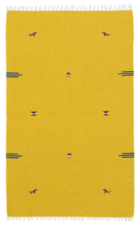 Alfombra Kelim - Tendencia - 180 x 120 cm - amarillo
