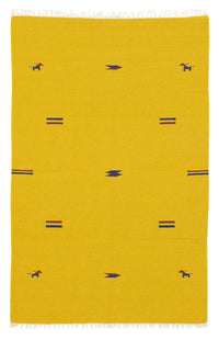 Alfombra Kelim - Tendencia - 180 x 120 cm - amarillo