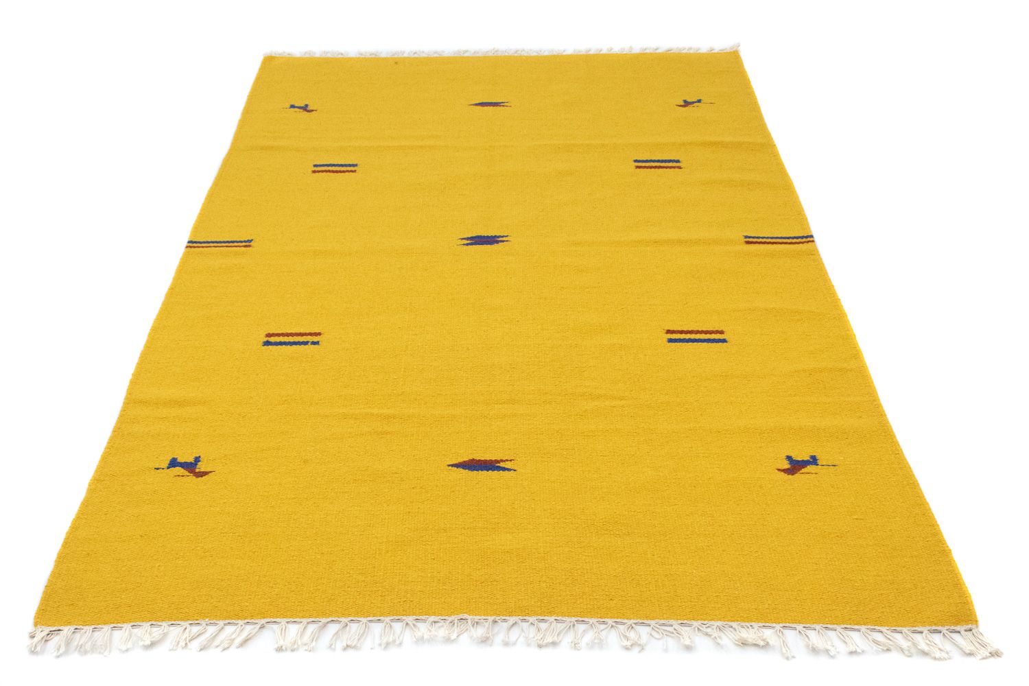 Alfombra Kelim - Tendencia - 180 x 120 cm - amarillo