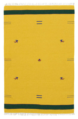 Alfombra Kelim - Tendencia - 180 x 120 cm - amarillo