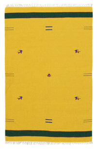 Alfombra Kelim - Tendencia - 180 x 120 cm - amarillo