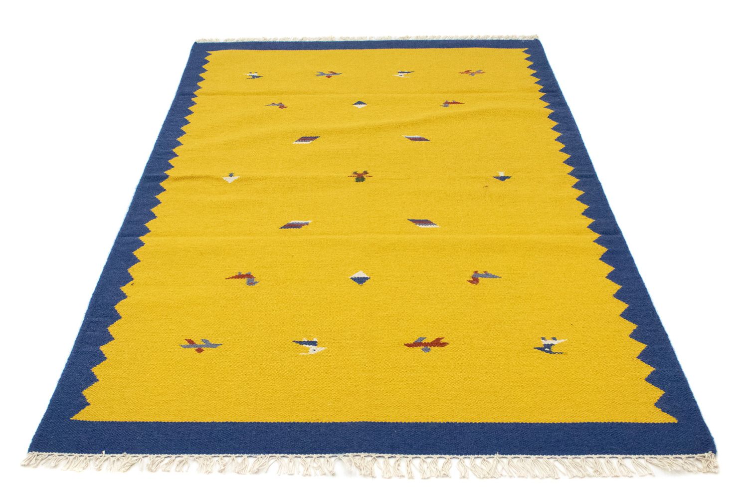 Alfombra Kelim - Tendencia - 180 x 120 cm - amarillo