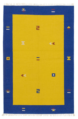 Alfombra Kelim - Tendencia - 180 x 120 cm - amarillo
