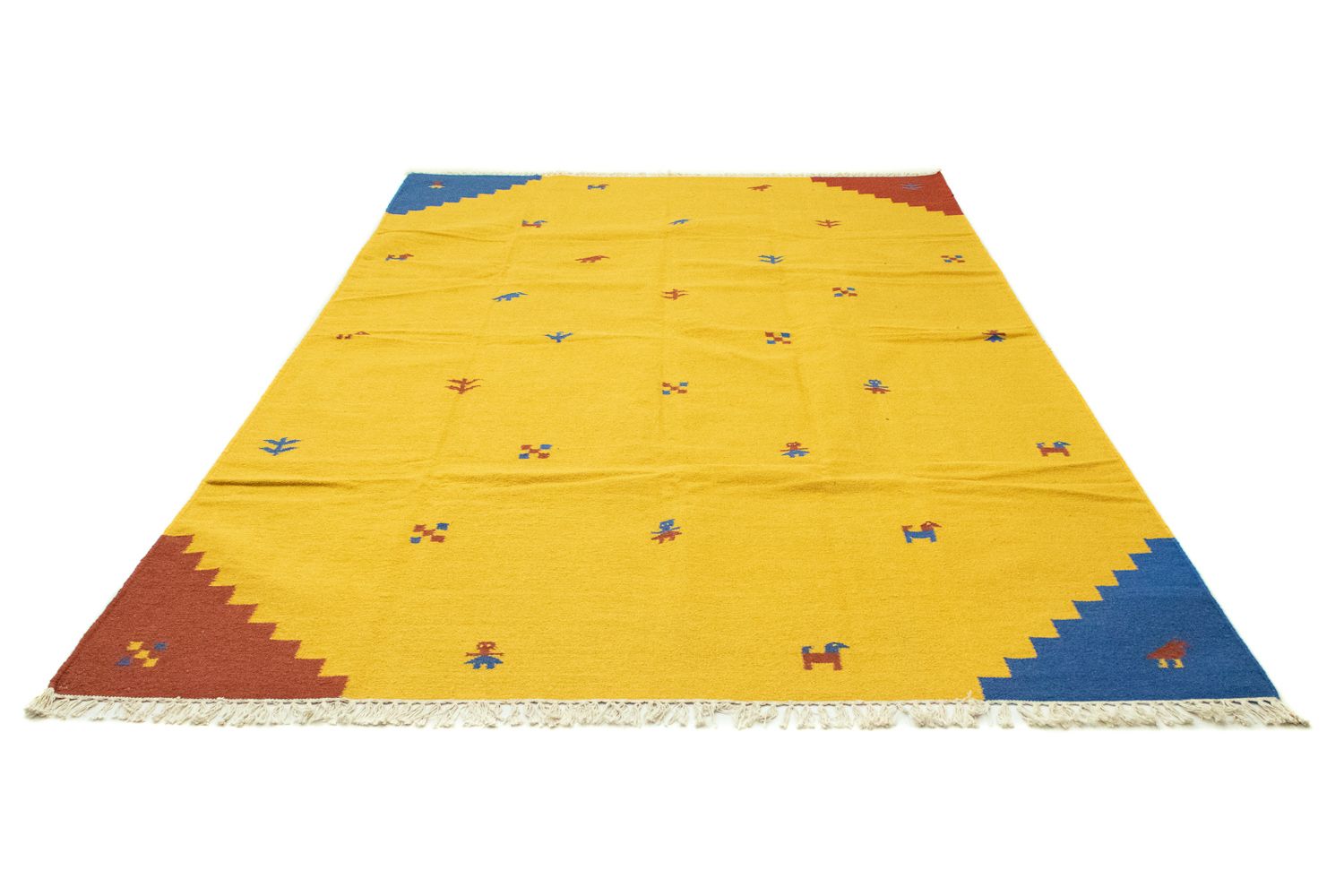 Alfombra Kelim - Tendencia - 300 x 200 cm - amarillo