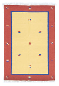 Alfombra Kelim - Tendencia - 200 x 140 cm - amarillo