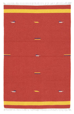 Alfombra Kelim - Tendencia - 180 x 120 cm - rojo