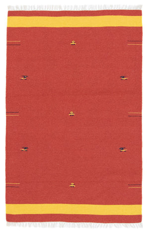 Alfombra Kelim - Tendencia - 180 x 120 cm - rojo