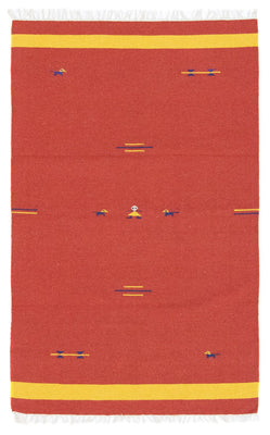 Alfombra Kelim - Tendencia - 180 x 120 cm - rojo