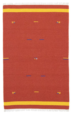 Alfombra Kelim - Tendencia - 180 x 120 cm - rojo