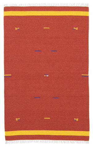 Alfombra Kelim - Tendencia - 180 x 120 cm - rojo