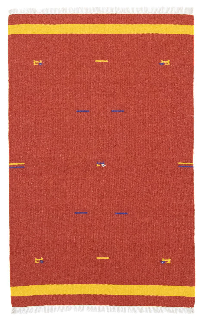 Alfombra Kelim - Tendencia - 180 x 120 cm - rojo