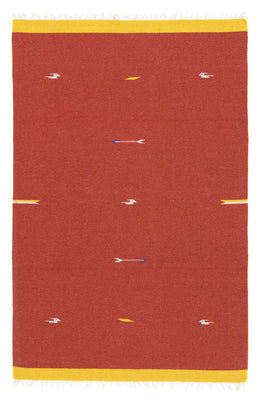 Alfombra Kelim - Tendencia - 180 x 120 cm - rojo