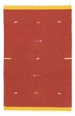 Alfombra Kelim - Tendencia - 180 x 120 cm - rojo