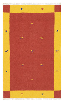 Alfombra Kelim - Tendencia - 180 x 120 cm - rojo