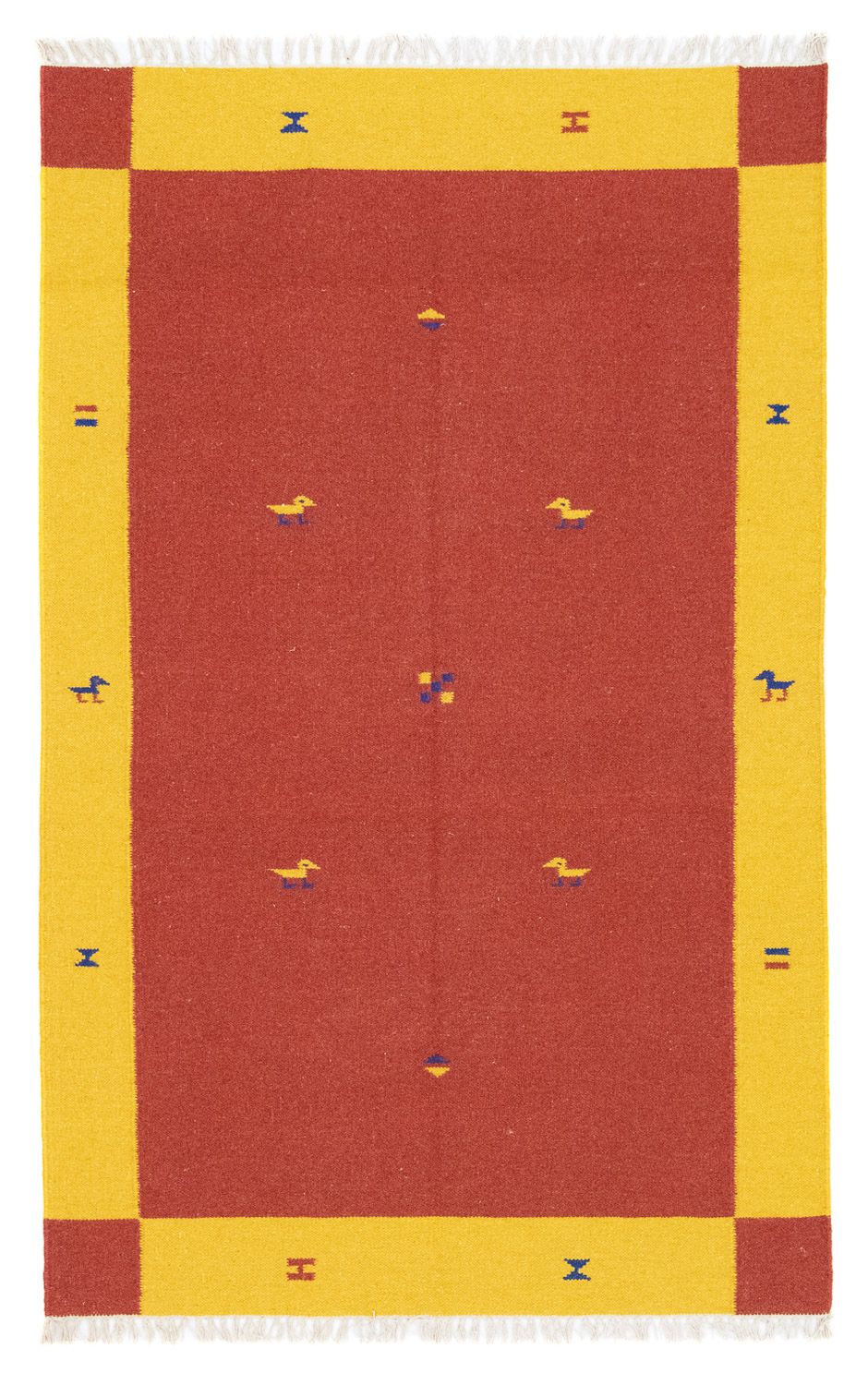 Alfombra Kelim - Tendencia - 180 x 120 cm - rojo