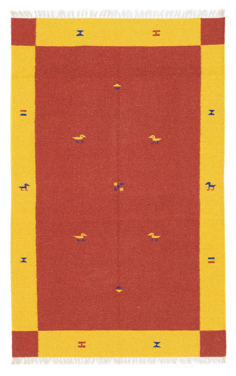Alfombra Kelim - Tendencia - 180 x 120 cm - rojo