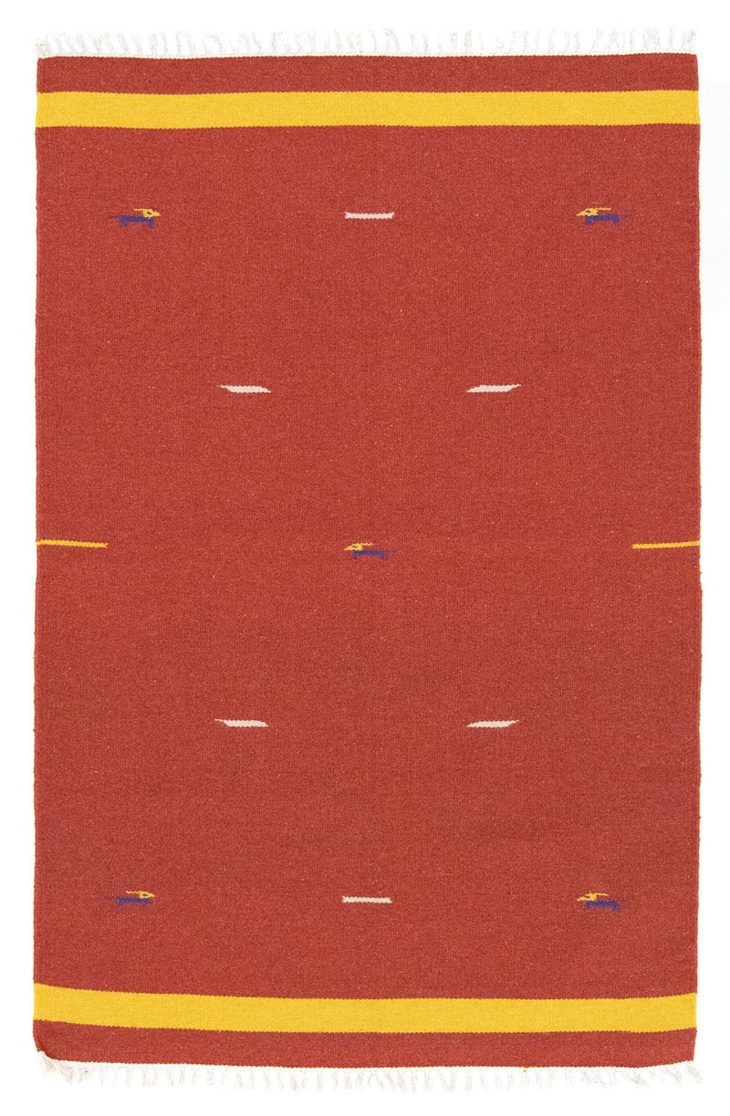 Alfombra Kelim - Tendencia - 180 x 120 cm - rojo