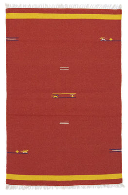 Alfombra Kelim - Tendencia - 180 x 120 cm - rojo
