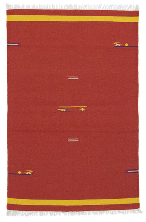 Alfombra Kelim - Tendencia - 180 x 120 cm - rojo