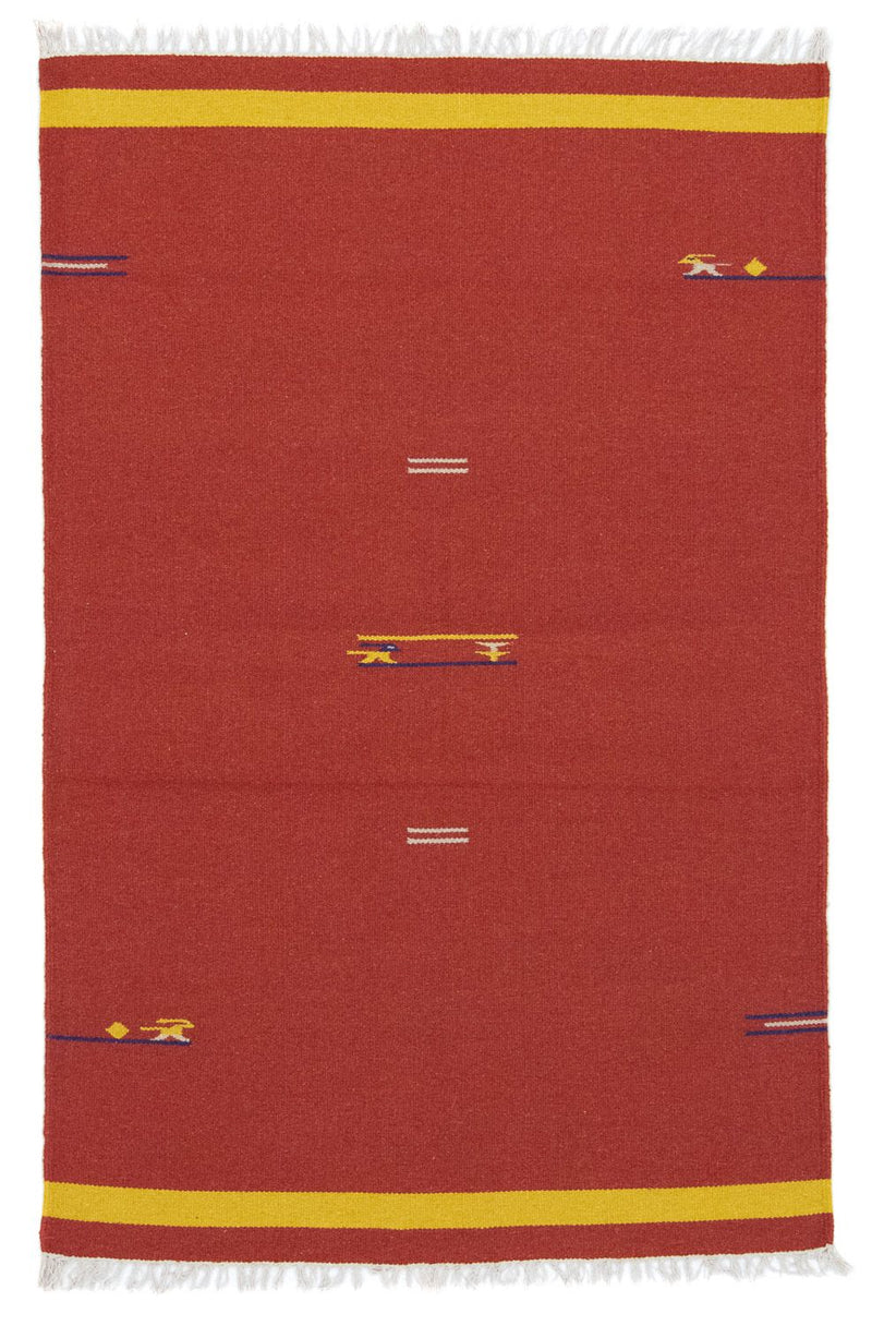 Alfombra Kelim - Tendencia - 180 x 120 cm - rojo