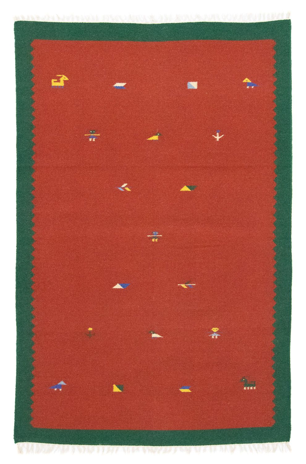 Alfombra Kelim - Tendencia - 180 x 120 cm - rojo