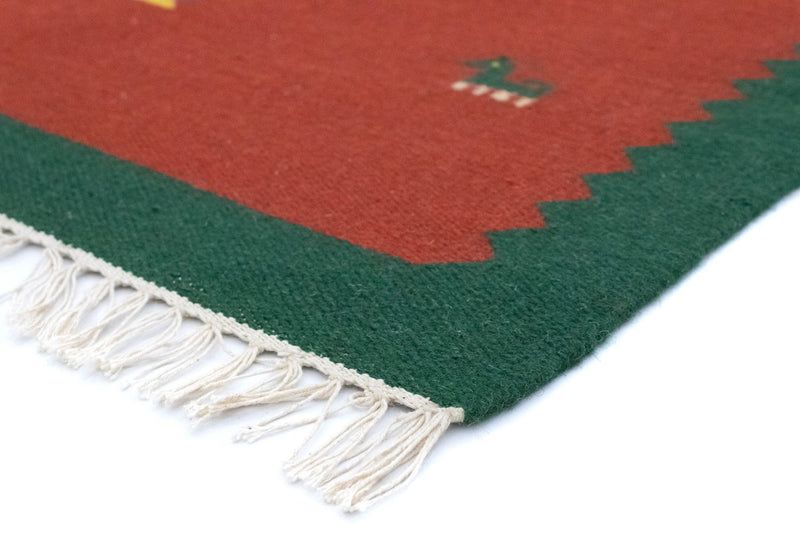 Alfombra Kelim - Tendencia - 180 x 120 cm - rojo