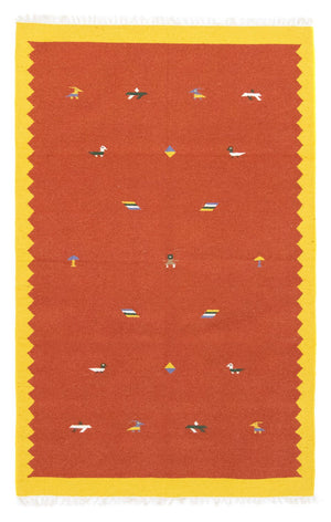 Alfombra Kelim - Tendencia - 180 x 120 cm - naranja