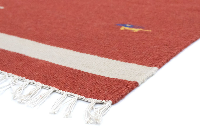 Alfombra Kelim - Tendencia - 180 x 120 cm - rojo