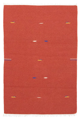 Alfombra Kelim - Tendencia - 180 x 120 cm - rojo