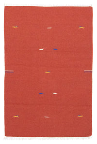 Alfombra Kelim - Tendencia - 180 x 120 cm - rojo
