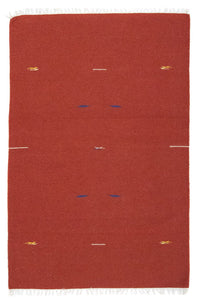Alfombra Kelim - Tendencia - 180 x 120 cm - rojo