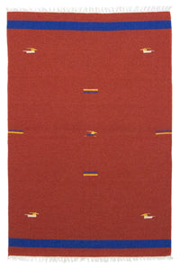 Alfombra Kelim - Tendencia - 180 x 120 cm - rojo