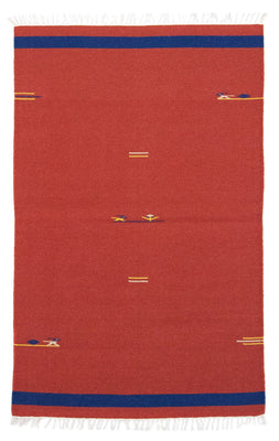Alfombra Kelim - Tendencia - 180 x 120 cm - rojo