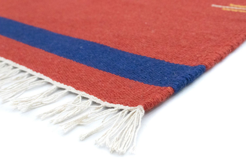 Alfombra Kelim - Tendencia - 180 x 120 cm - rojo