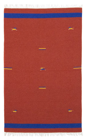Alfombra Kelim - Tendencia - 180 x 120 cm - rojo