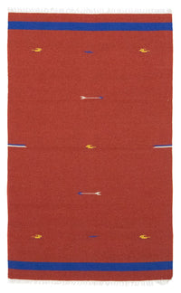 Alfombra Kelim - Tendencia - 180 x 120 cm - rojo