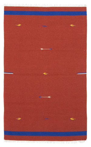 Alfombra Kelim - Tendencia - 180 x 120 cm - rojo
