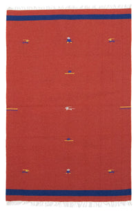 Alfombra Kelim - Tendencia - 180 x 120 cm - rojo