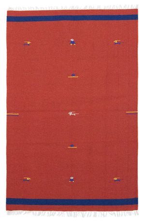 Alfombra Kelim - Tendencia - 180 x 120 cm - rojo