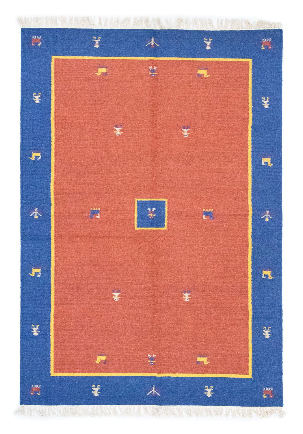 Alfombra Kelim - Tendencia - 200 x 140 cm - naranja