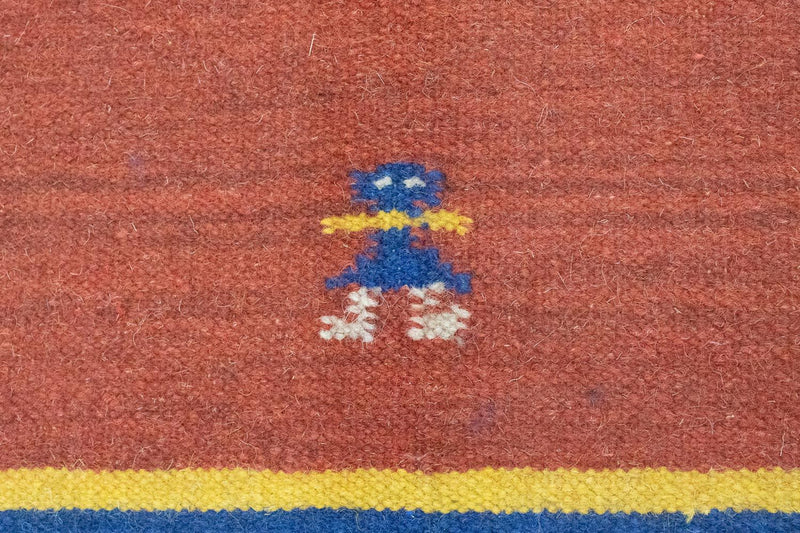 Alfombra Kelim - Tendencia - 200 x 140 cm - naranja